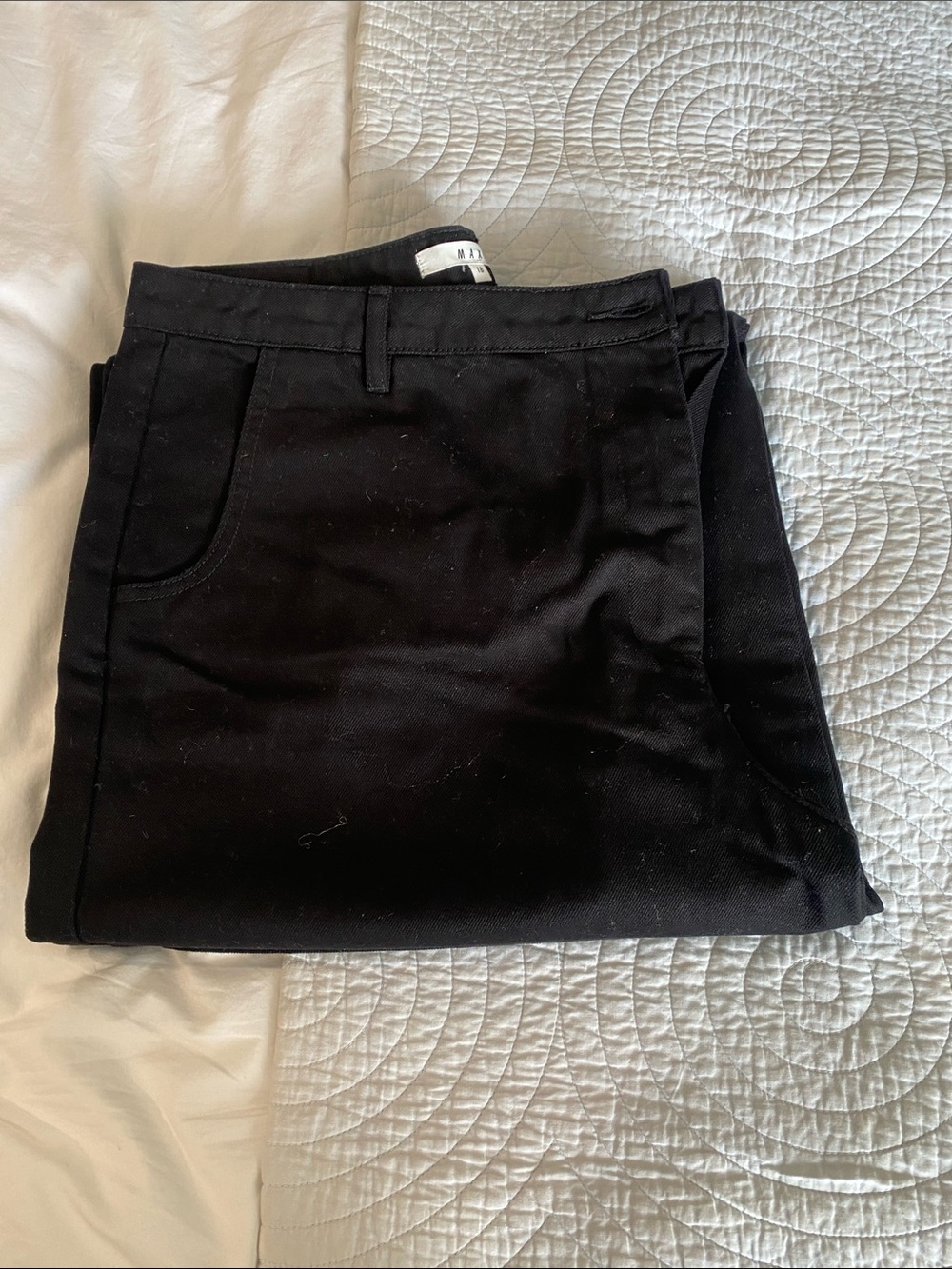 Black Wide-Leg Jeans with Clean Front - Women